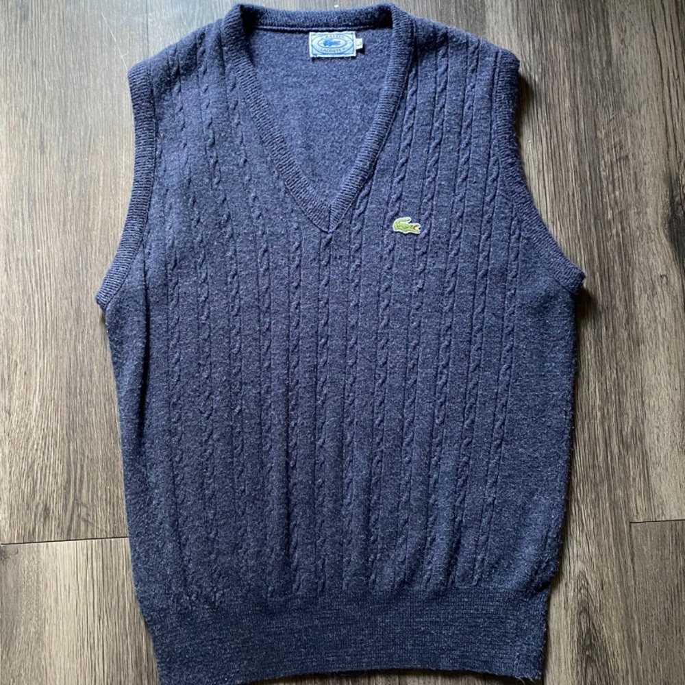 Vintage Lacoste IZOD Cable Knit Vest